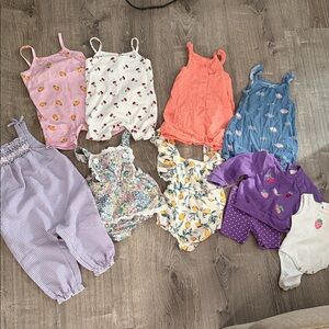 Baby Summer romper outfit bundle 9-12 months